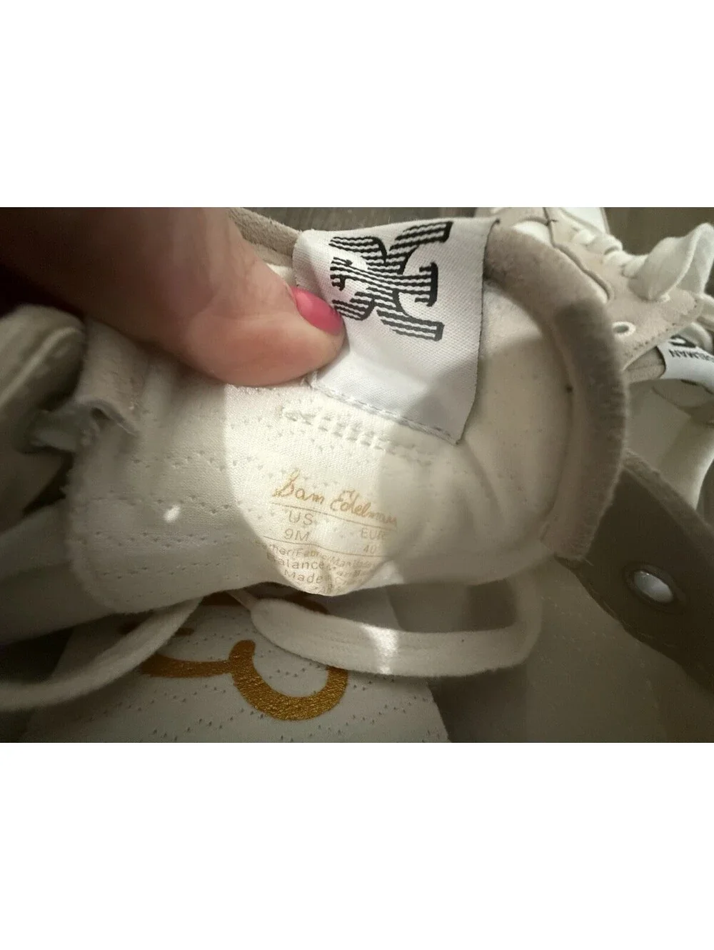 Sam Edelman Zaria Sneakers Women’s 9m White Beige Suede Retro Runner Brand NWOB